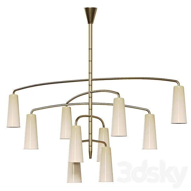 Barovier Colimacon Venetian Pendant Lamp 3D Model Barovier Colimacon Venetian Pendant Lamp 3D Model