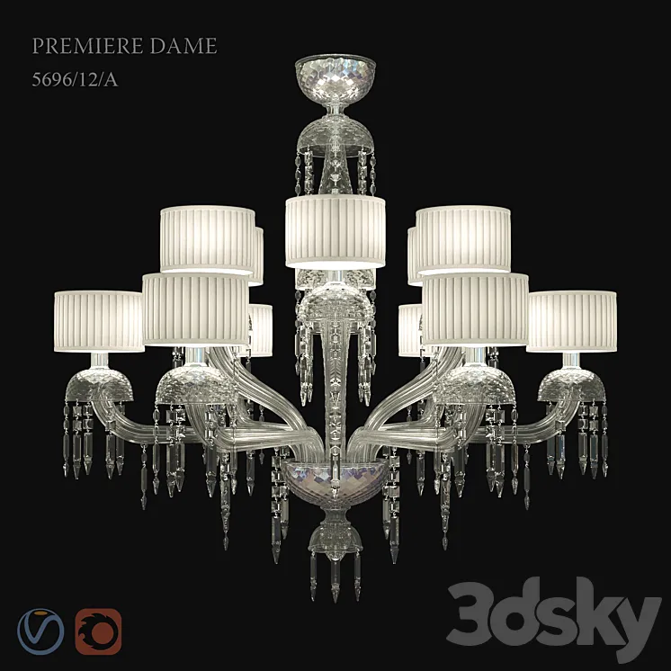 Barovier & Toso Chandelier Premiere Dame 5696\/12 \/ A 3D Model Free Download