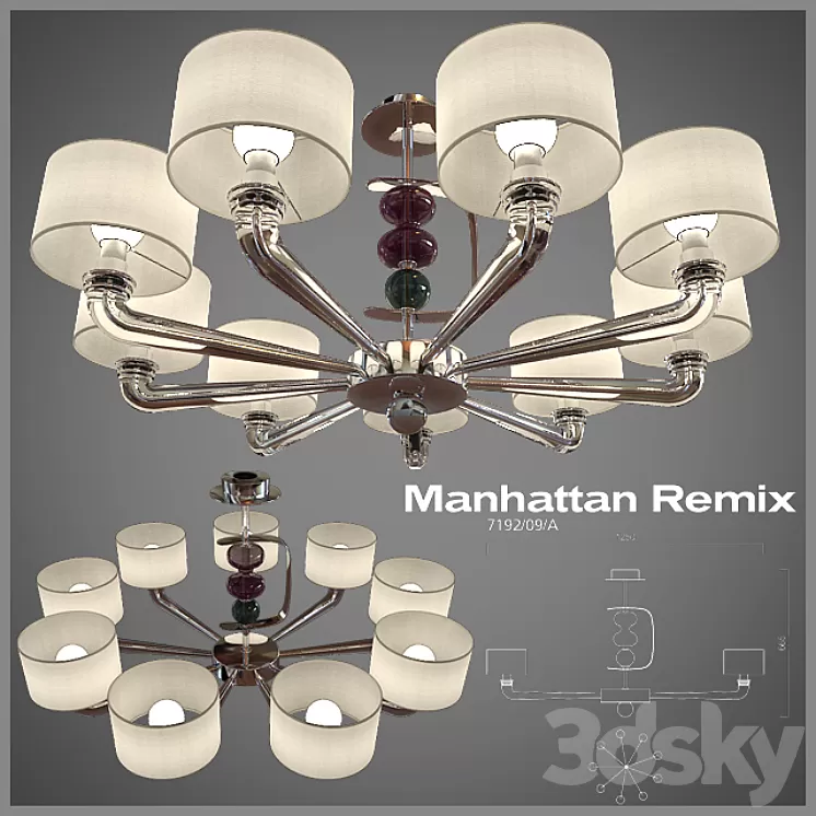 Barovier Toso \/ Manhattan Remix & 7192 3D Model