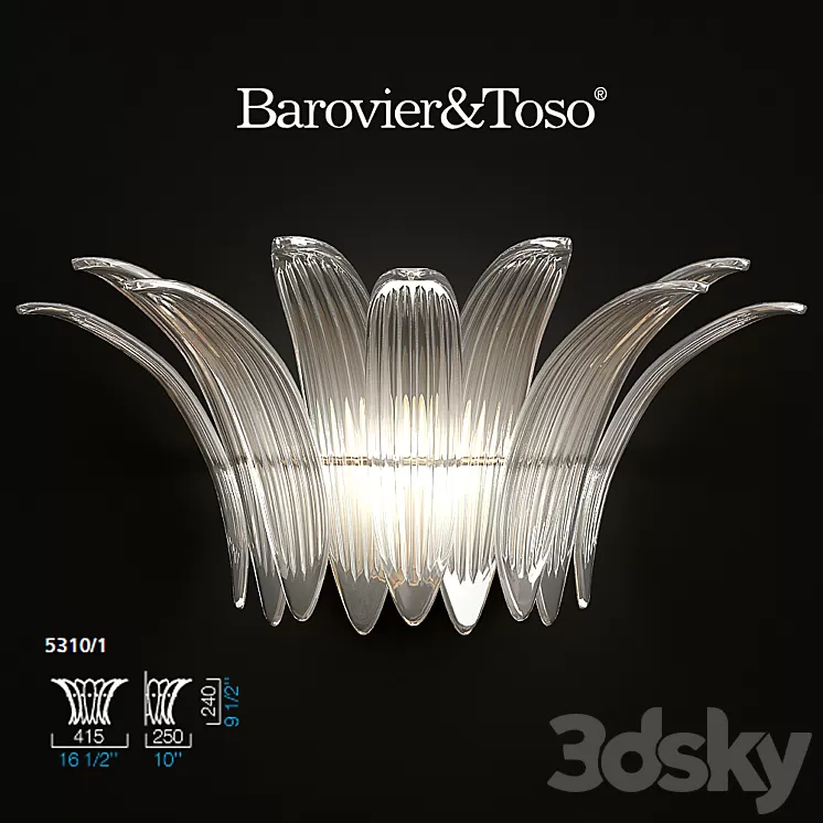 Barovier & toso Palmette bra 3D Model Barovier & toso Palmette bra 3D Model