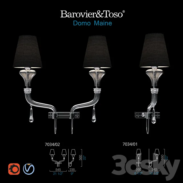 barovier&toso.domo maine 7034_01. 7034_02 3DModel