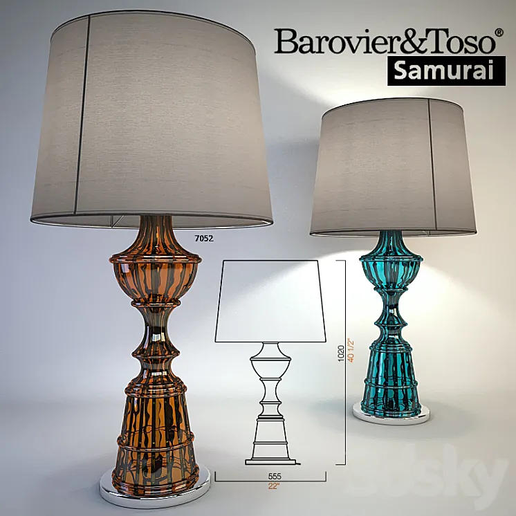 Barovier&Toso \/ Samurai 7052 3D Model Free Download Barovier&Toso \/ Samurai 7052 3D Model Free Download