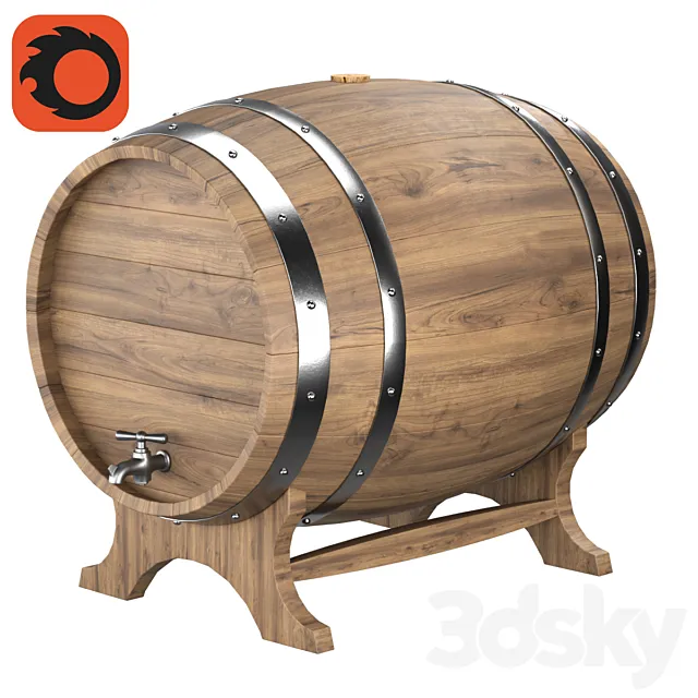 Barrel 3D Model Barrel 3D Model
