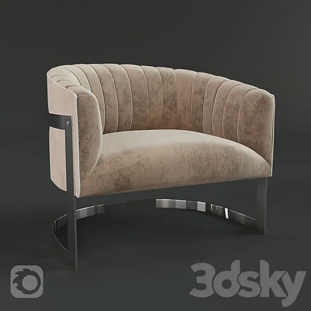 Barrel Lounge chair 3D Model Barrel Lounge chair 3D Model