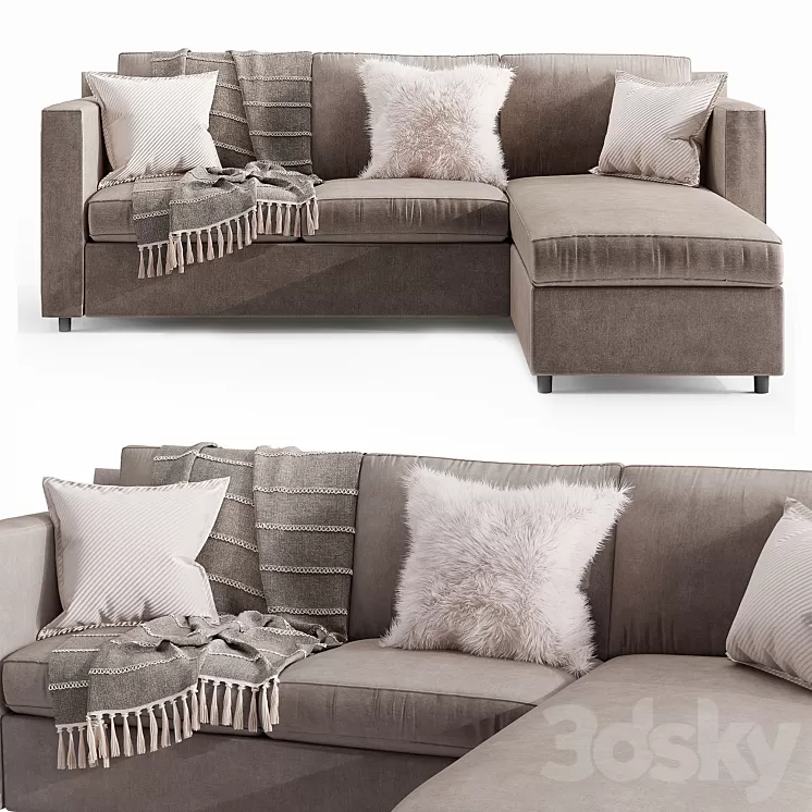 Barrett reversible sectional sofa 3D Model