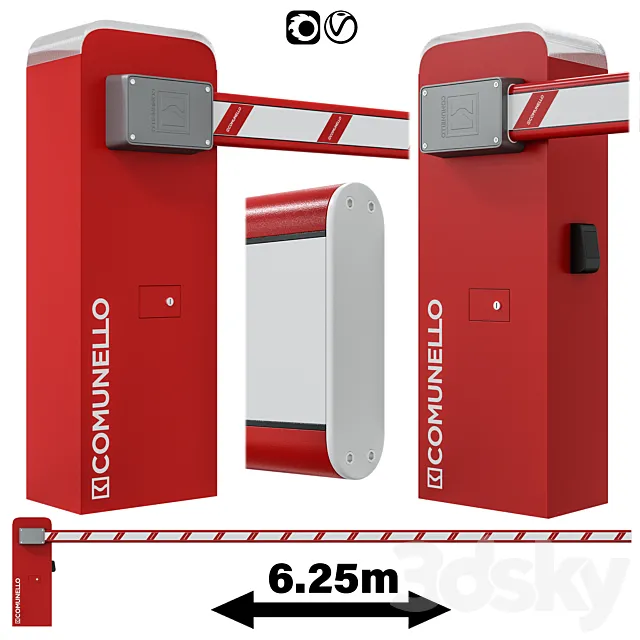 Barrier Comunello Limit 600 KIT 3D Model Barrier Comunello Limit 600 KIT 3D Model