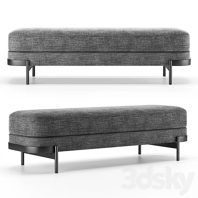 BARRY | Bench by HC28 Cosmo 3D Model BARRY | Bench by HC28 Cosmo 3D Model