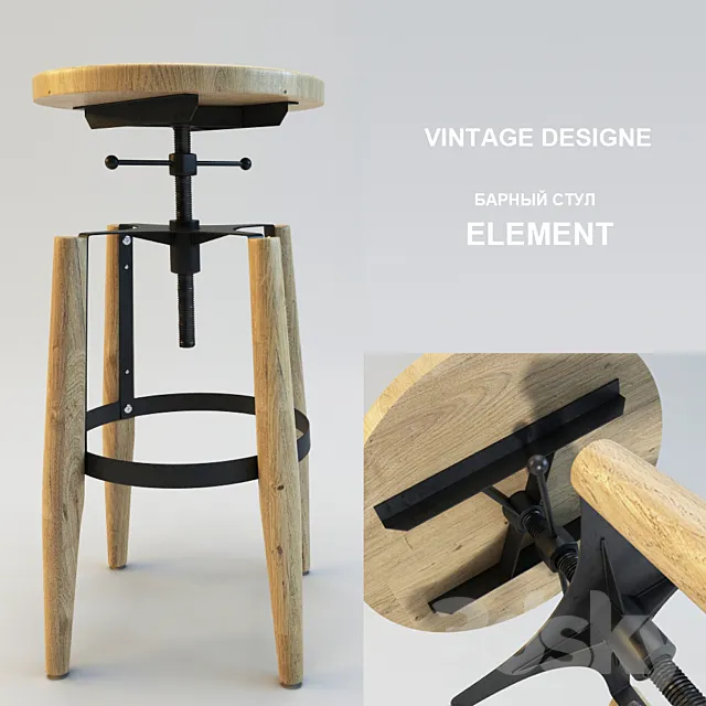 Barstool Element 3D Model