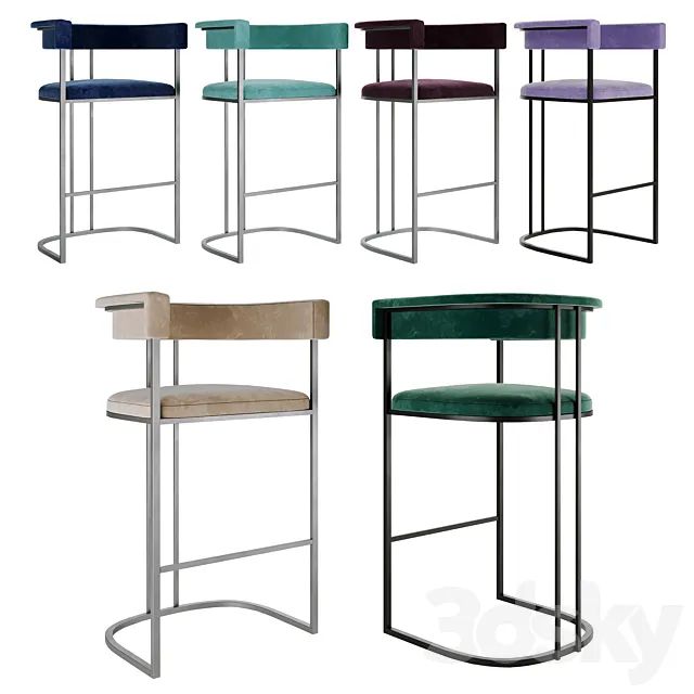 Barstool luno 3D Model Barstool luno 3D Model