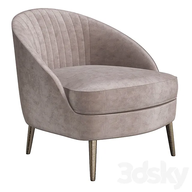 Barstool MinottiStuffed armchair with comfortable pillow 3D Model Barstool MinottiStuffed armchair with comfortable pillow 3D Model