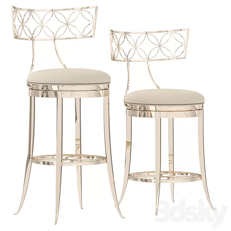 Barstool Royal Klismos At The Bar and semi-bar Royal Klismos At The Counter Caracole 3D Model Barstool Royal Klismos At The Bar and semi-bar Royal Klismos At The Counter Caracole 3D Model