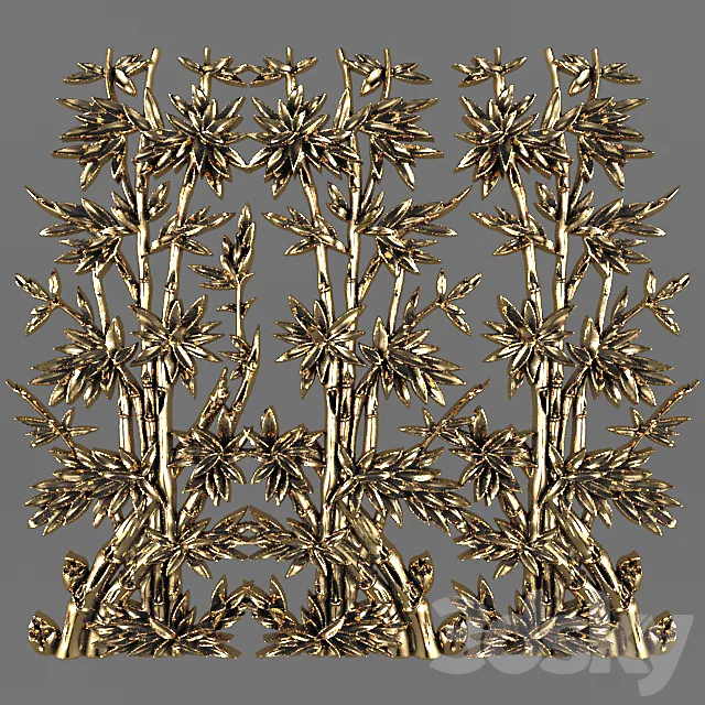 Bas-relief. Bamboo. 3DModel