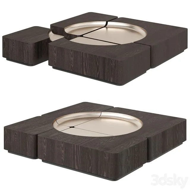 Bas Relief Coffee Table by A&B Living 3D Model