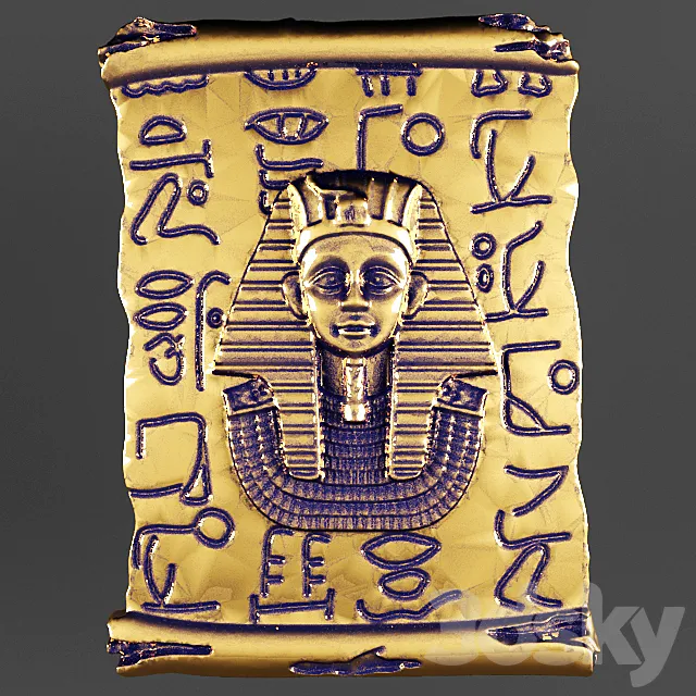 Bas-relief. Egypt. 3D Model