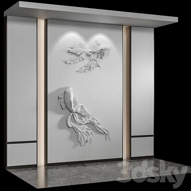 Bas-relief Fish 3D Model
