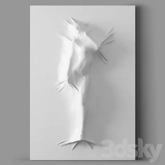 Bas relief Woman on the Wall 3D Model Bas relief Woman on the Wall 3D Model