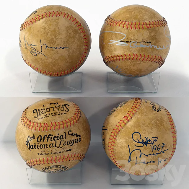 Baseball collector’s ball 3D Model