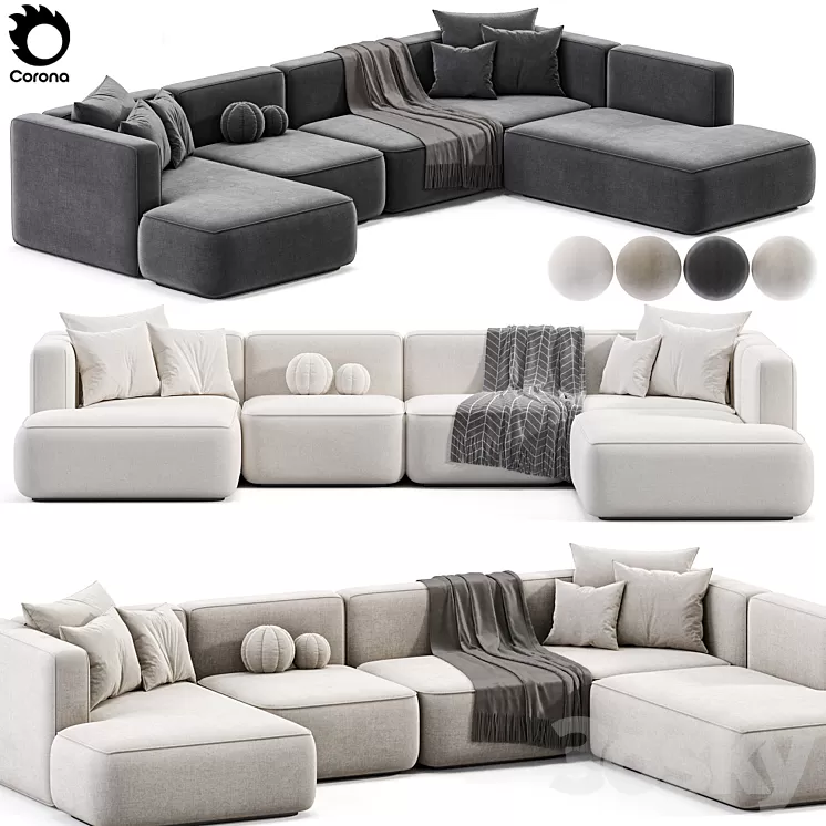 BASECAMP FAMILY Sofa By Makenordic 3D Model Free Download