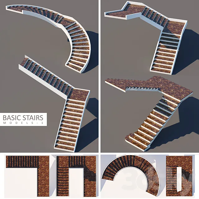 BASIC STAIRS 1 3D Model