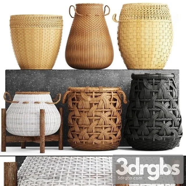 Basket 5 Set 3D Model Download