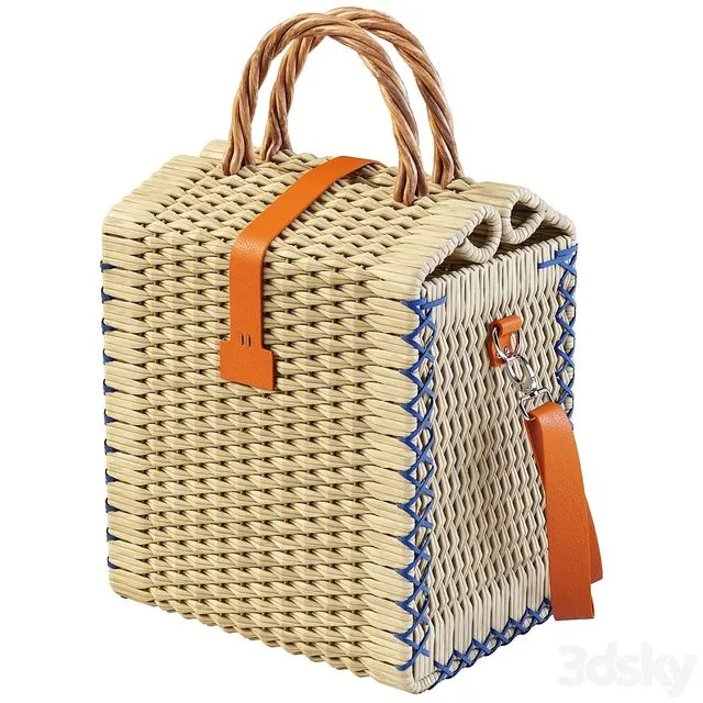 Basket Bag 3D Model Basket Bag 3D Model