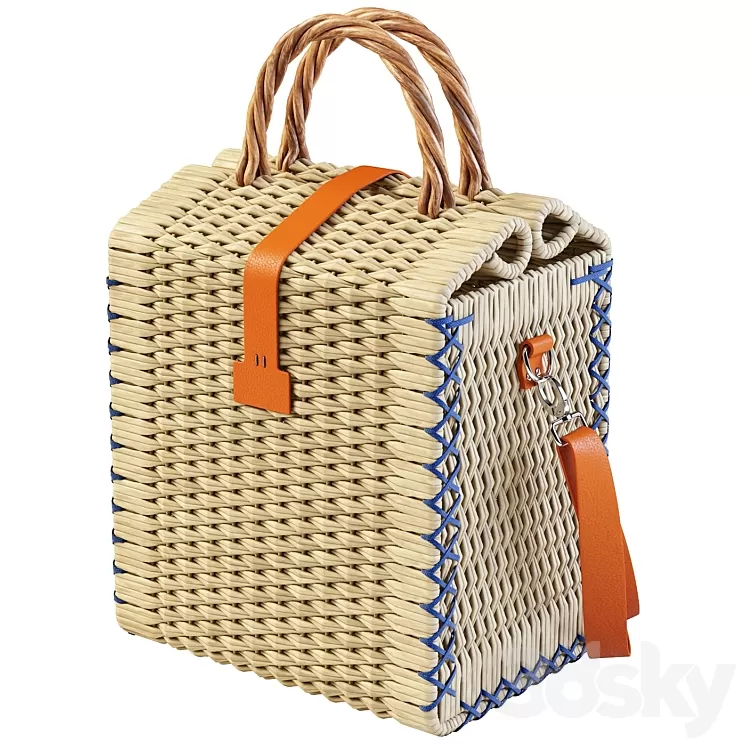 Basket Bag 3D Model Basket Bag 3D Model
