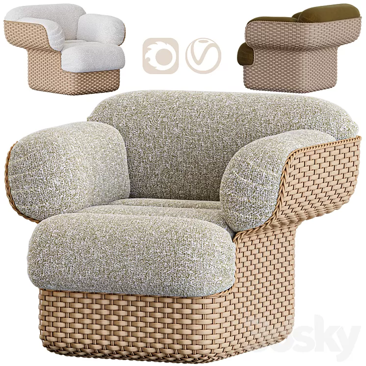 Basket Lounge Chair Gubi 3D Model Free Download