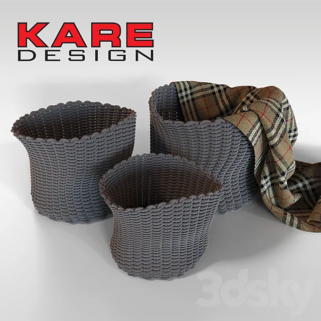 Basket Rope Round 3DModel Basket Rope Round 3DModel