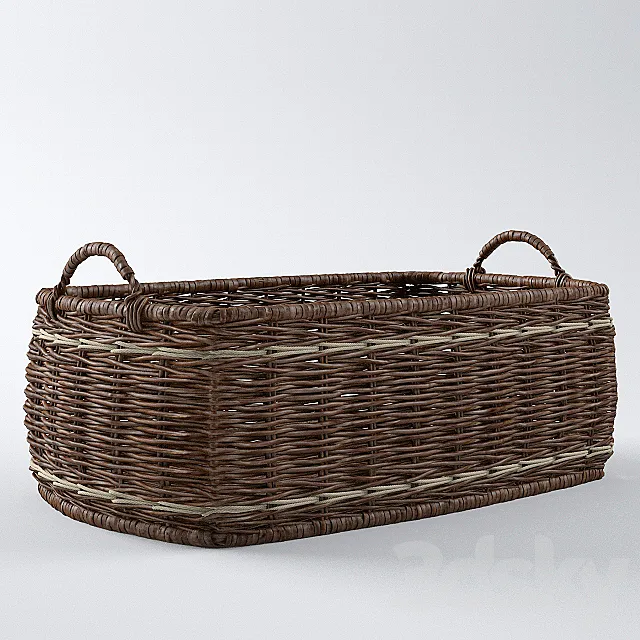 Basket with handles 3D Model Basket with handles 3D Model