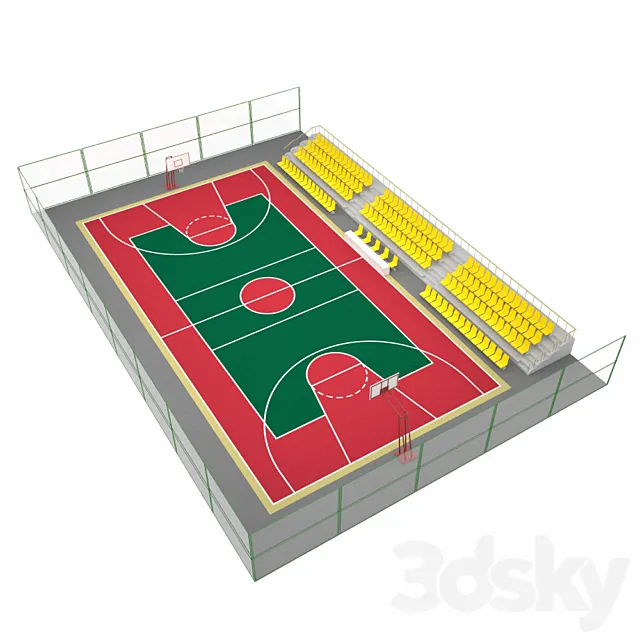 basketball court 3D Model