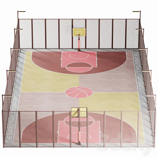 Basketball Field – Wyoming 3D Model