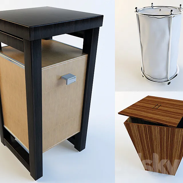 Baskets for linen 3DModel Baskets for linen 3DModel