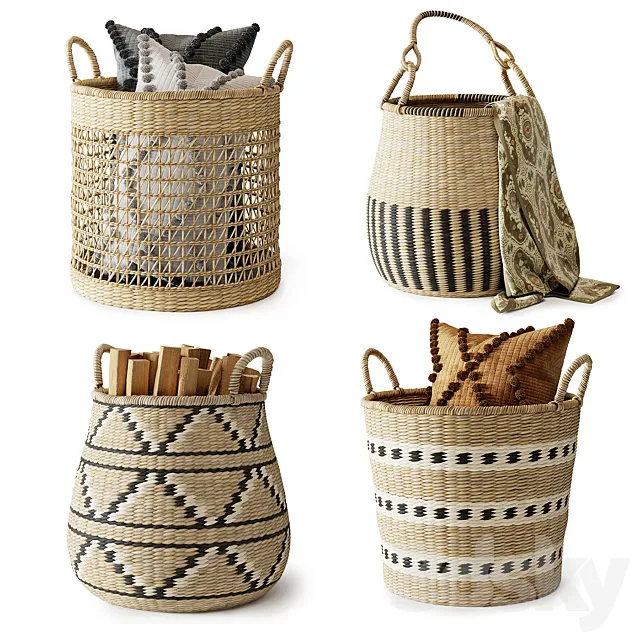 Baskets Set 02 3DModel