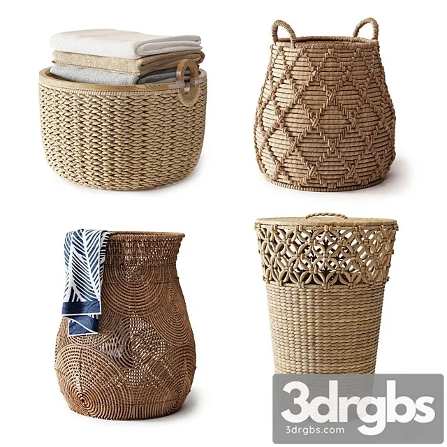 Baskets Set 06 3D Model Download