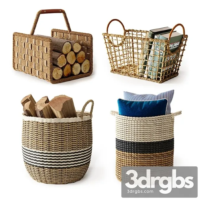Baskets Set 10 3D Model Download