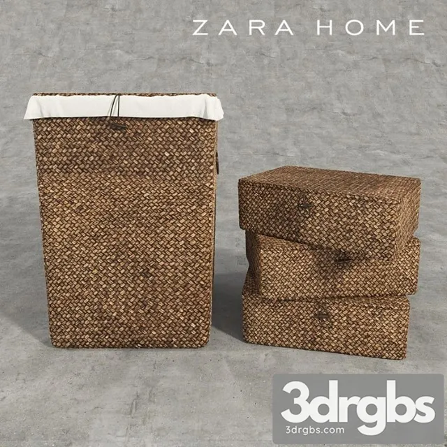 Baskets Zara Home 3D Model Download
