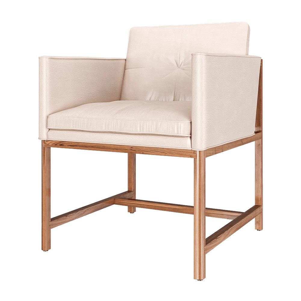 BassamFellows – Armchair with wooden frame CB-540 3D Model BassamFellows – Armchair with wooden frame CB-540 3D Model