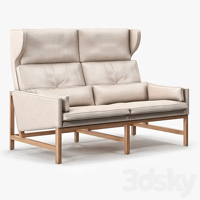 BassamFellows CB 522 Wing Back Settee 3DModel BassamFellows CB 522 Wing Back Settee 3DModel
