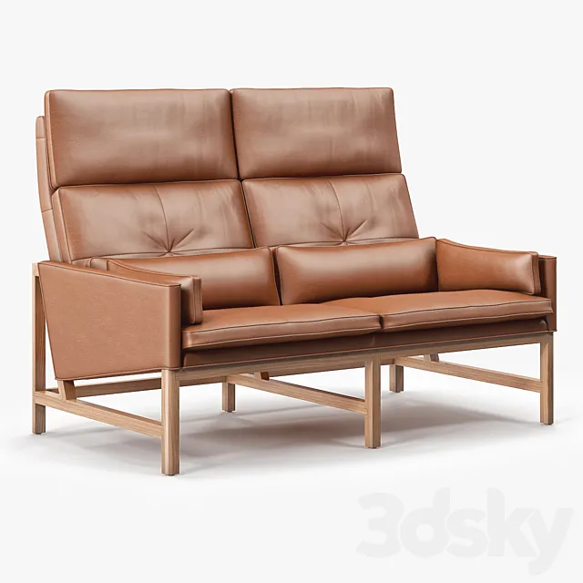 BassamFellows High Back Settee 3D Model BassamFellows High Back Settee 3D Model