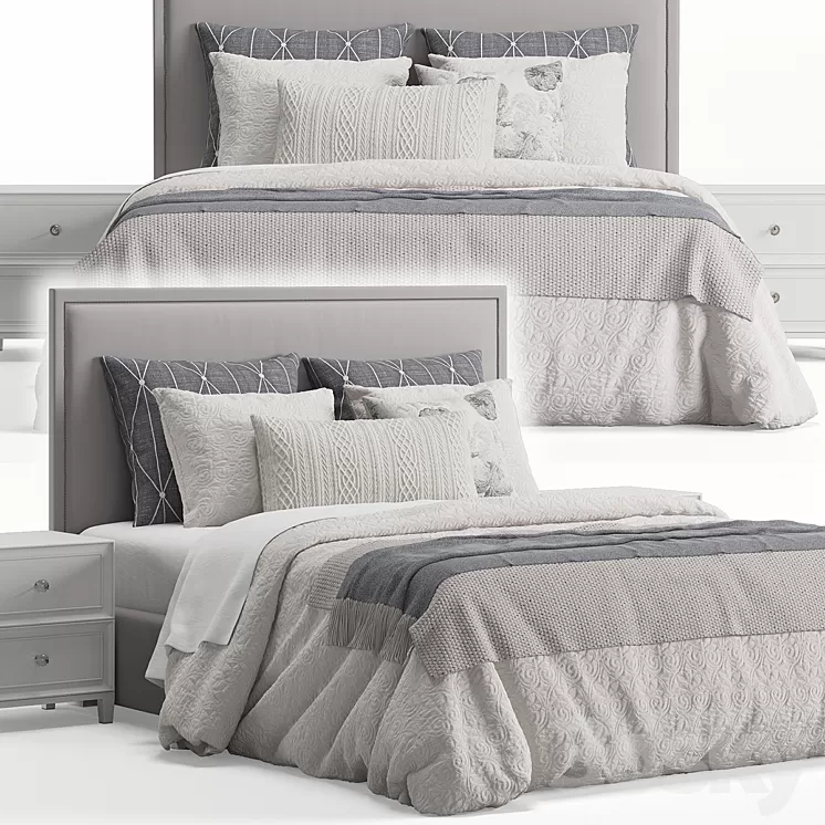 Bassett Furniture Manhattan Rectangular Bed 3D Model