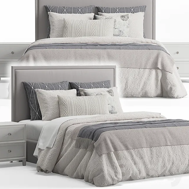 Bassett Furniture Manhattan Rectangular Bed 3DModel Bassett Furniture Manhattan Rectangular Bed 3DModel