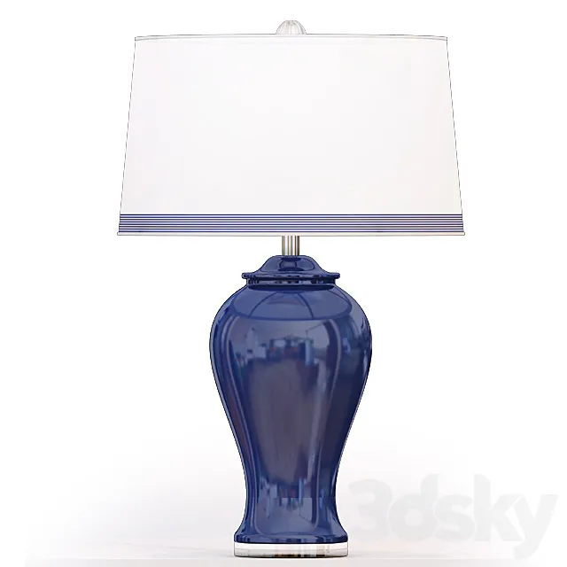 Bassett Mirror Company Hasting Table Lamp in Navy 3DModel