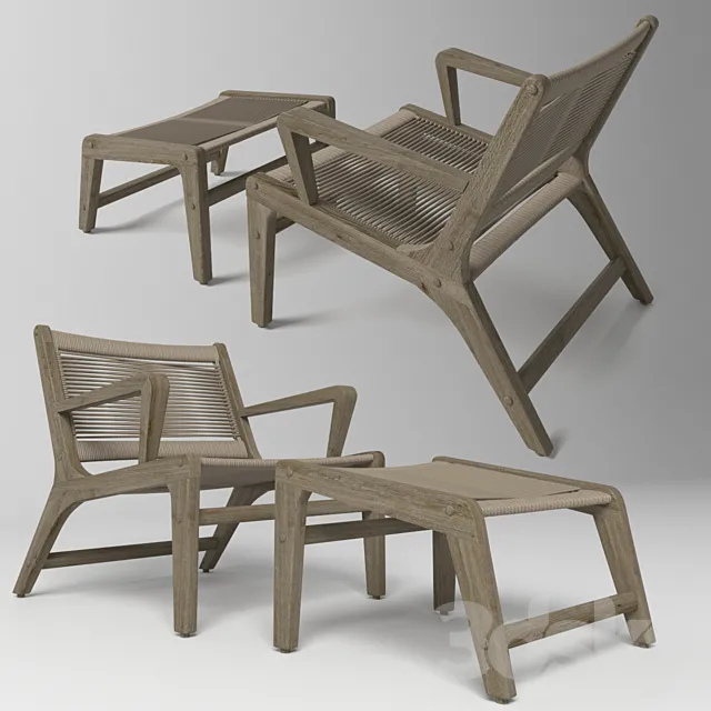 Basso chair with footrest. La Forma (Julia Grup) 3D Model