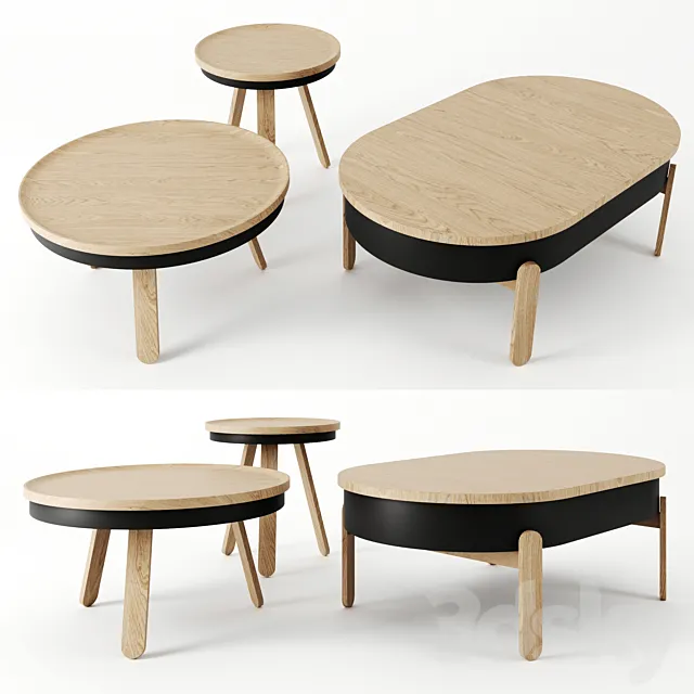 Batea Tables by Woodendot 3DModel
