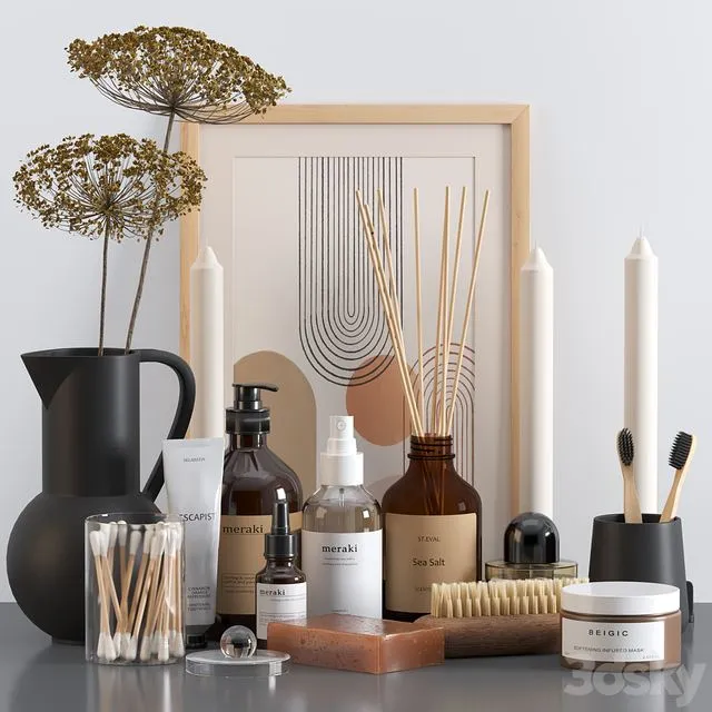 Bath Accessories 3D Model