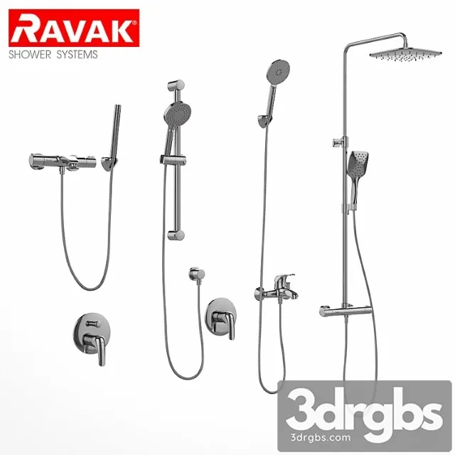 Bath and Shower Faucets Ravak Set 07 3D Model Download