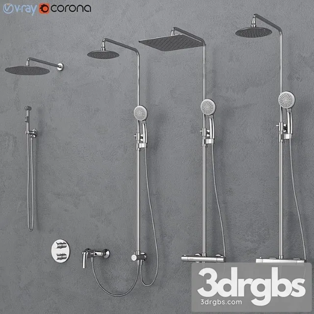Bath and Shower Faucets Ravak Set 16 3D Model Download