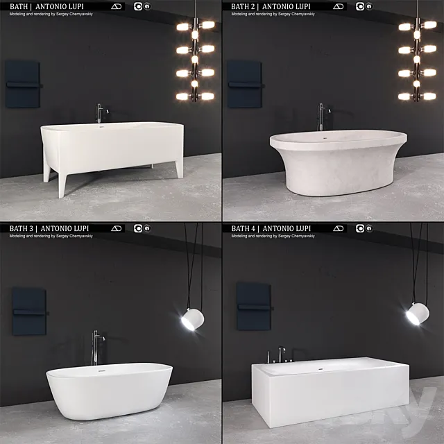 Bath collection Antonio Lupi (4 Bath) 3D Model