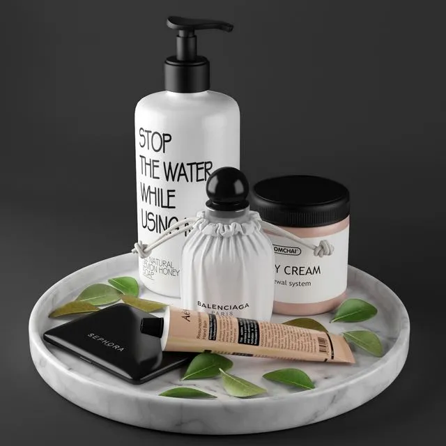 Bath Decorative Set 3D Model