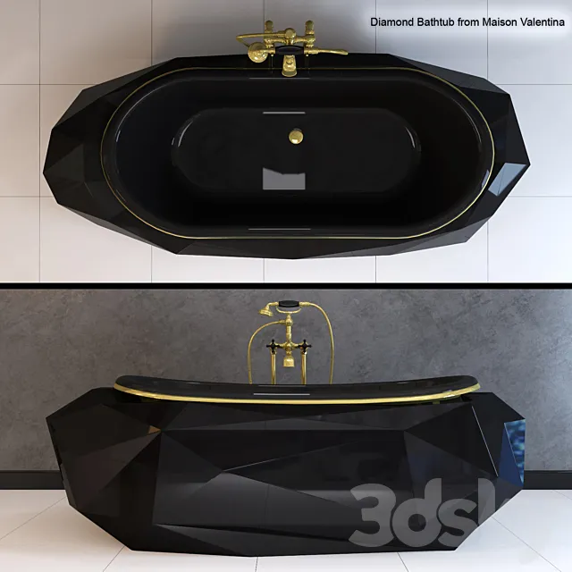 Bath. DIAMOND BATHTUB. Maison Valentina 3DModel